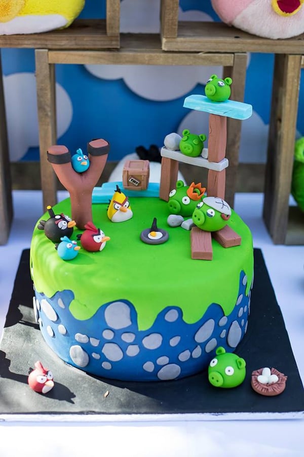 Angry Birds Birthday Cake - Birthday Cakes For Boys on Pretty My Party