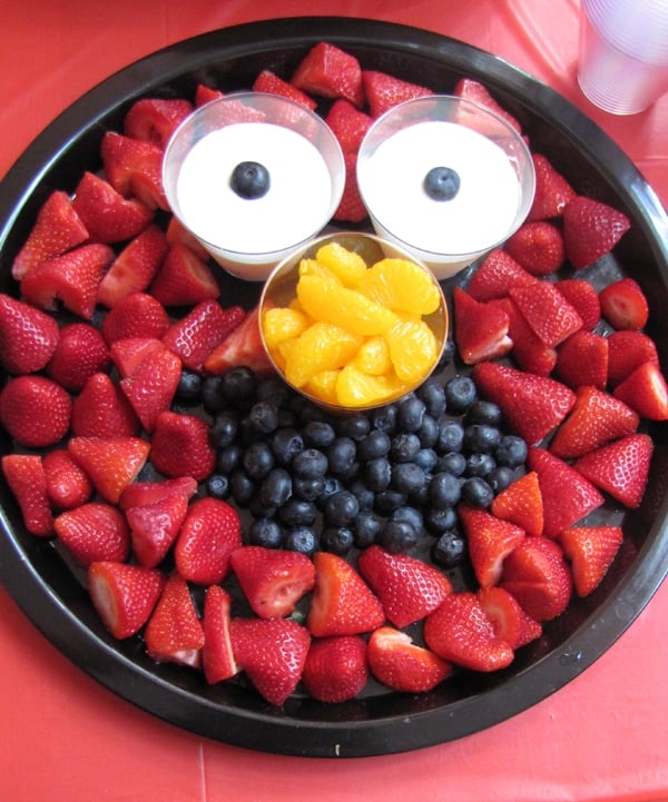 Elmo Fruit Platter - Elmo Party Ideas