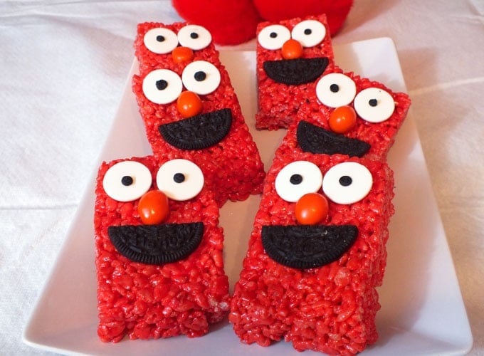Elmo Rice Krispie Treats - Elmo Birthday Party Ideas