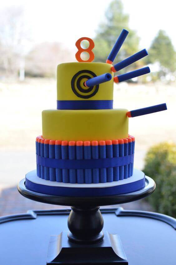 Nerf Cake - Nerf Party Ideas