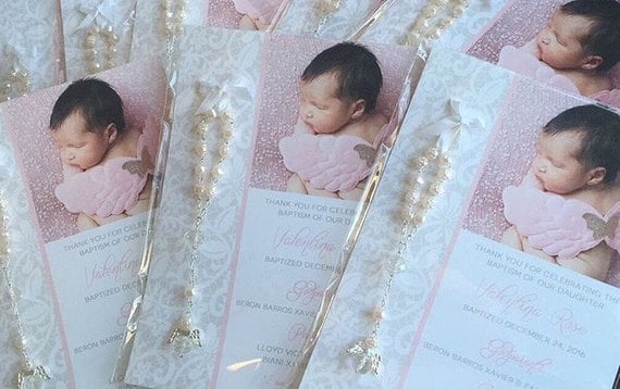 Angel Rosary Favors - Christening Party Ideas