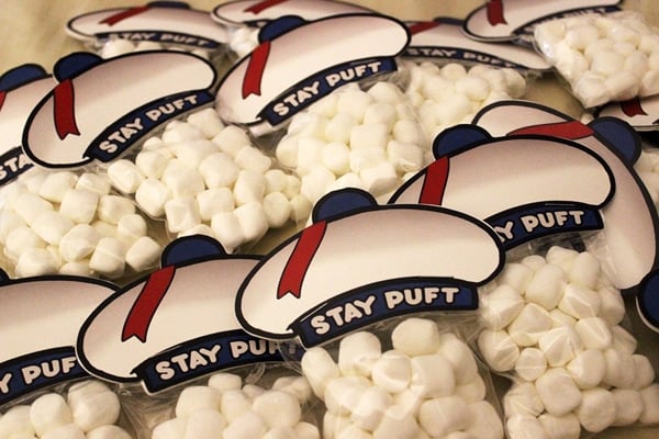 Stay Puft Marshmallow Party Favors - Ghostbusters Party Ideas