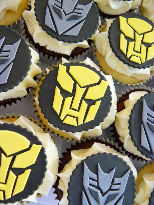 Transformers Cupcakes - Transformers Birthday Party Ideas