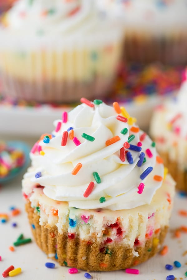 Mini Funfetti Cheesecakes - Best Baby Sprinkle Ideas