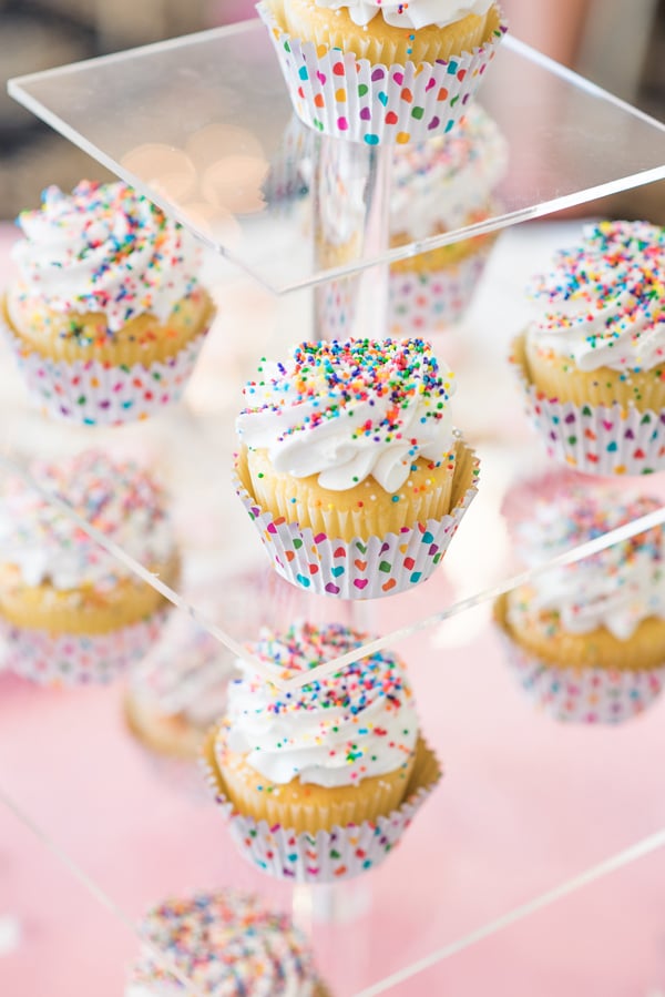 Baby Sprinkle Cupcakes on Pretty My Party