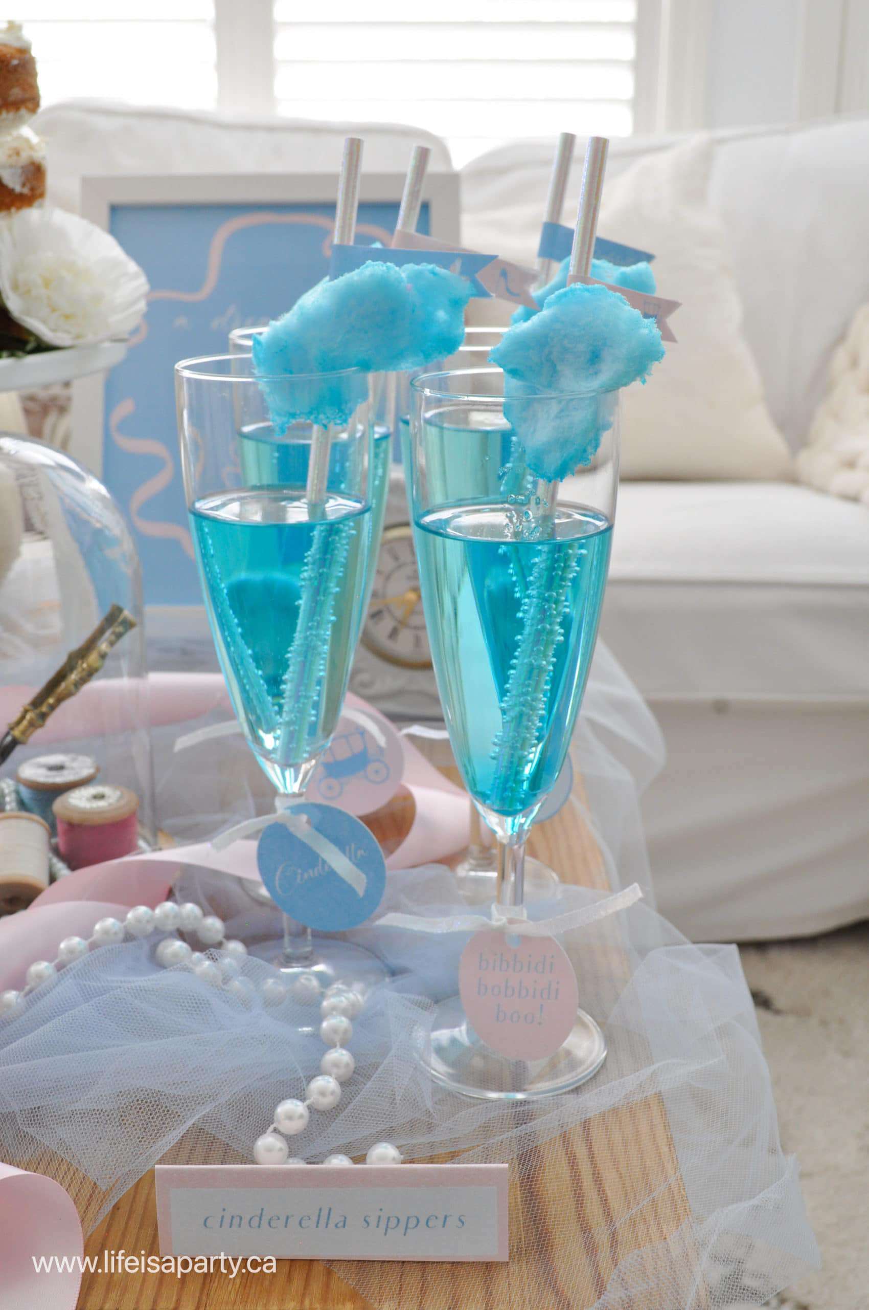 Cinderella party cotton candy mocktail