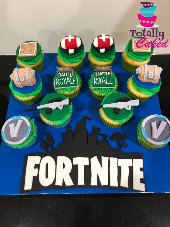Fortnite Cupcakes - Fortnite Birthday Party Ideas