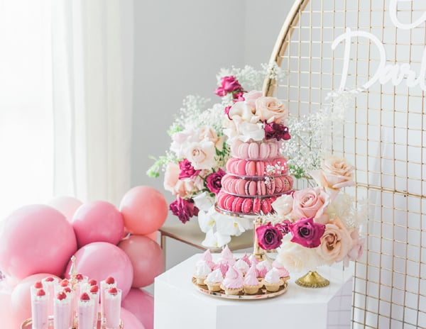 Pretty Pink and Gold 1st Birthday Party