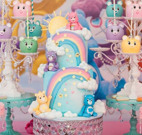 Care Bears Birthday Cake and Desserts - Care Bears Party Ideas