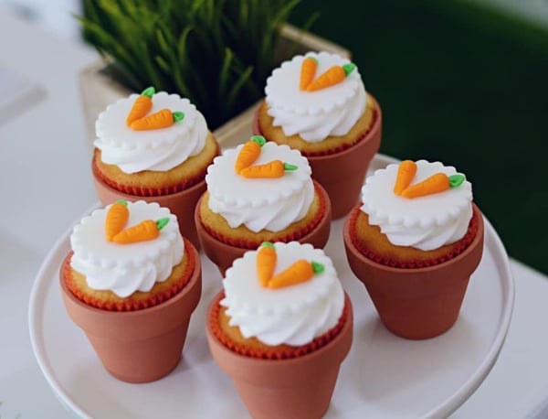 Peter Rabbit Carrot Cupcakes on Pretty My Party