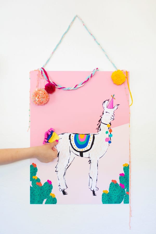 Pin the Tail on the Llama Party Game - Llama Party Ideas