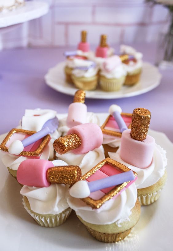 Spa Party Cupcakes - Spa Party Ideas