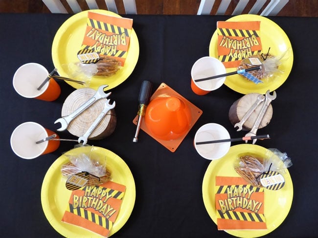 Construction Birthday Party Table Decorations