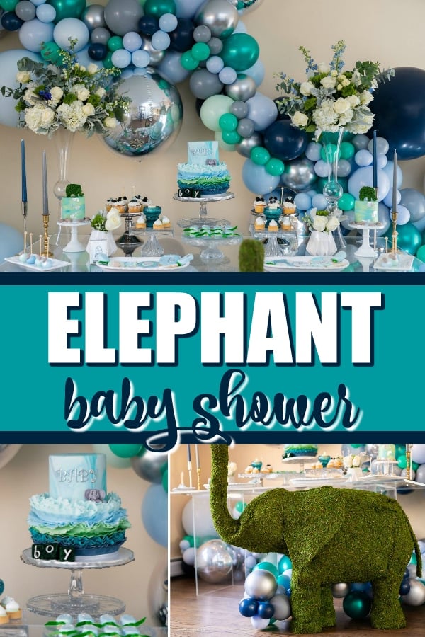 Elephant Themed Baby Shower on Pretty My Party