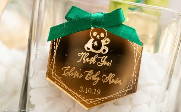Gold Panda Baby Shower Favor Tags