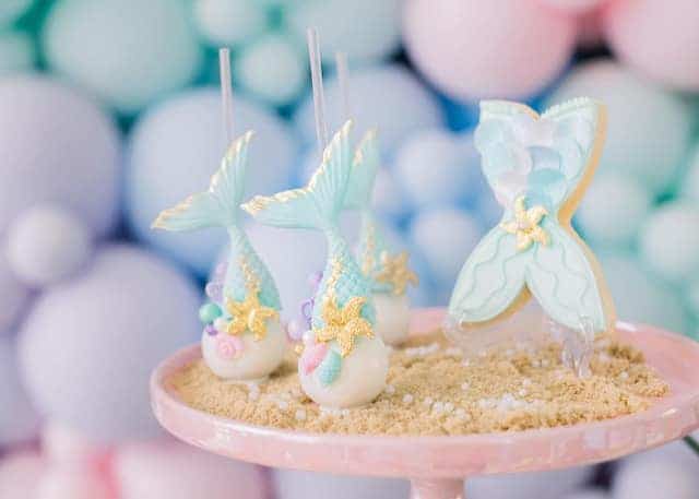 Mermaid Party Cake Pops and Cookies