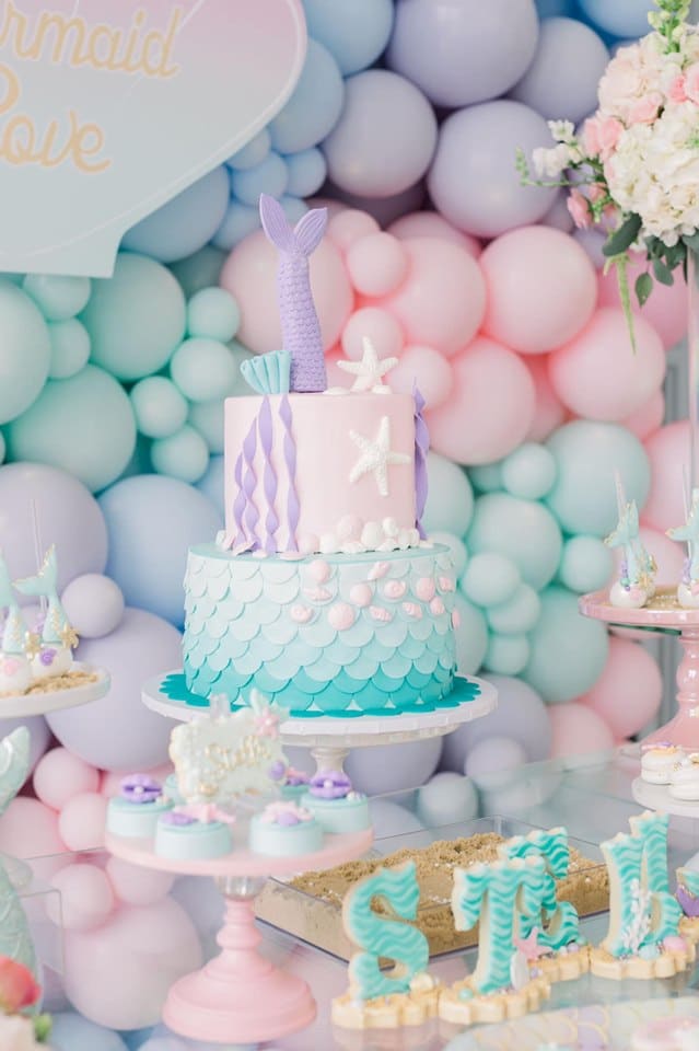 Pastel Mermaid Birthday Cake