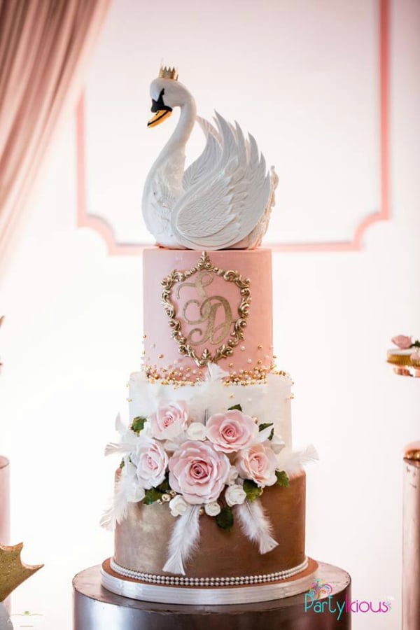 Swan Birthday Cake