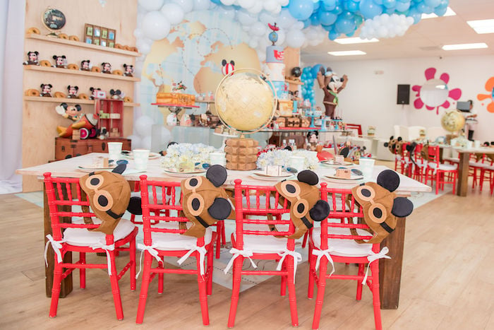Aviator Mickey Mouse Party Table