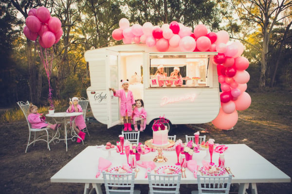 Pretty Pink Glamping Themed Party