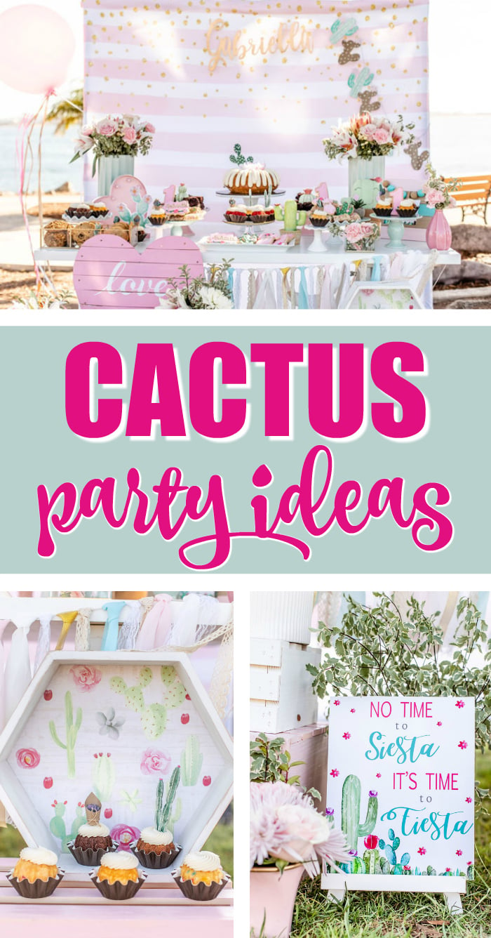 Pretty Cactus Themed First Birthday Party Ideas on Pretty My Party