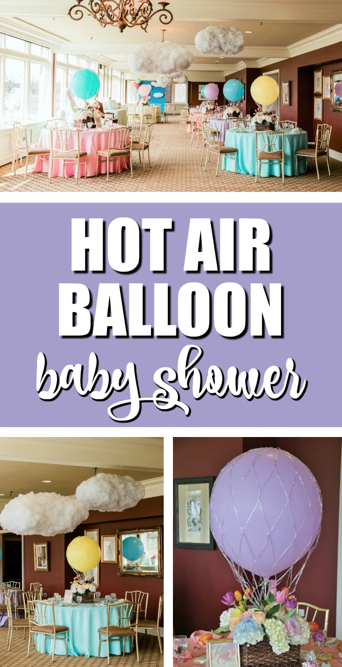 Hot Air Balloon Baby Shower on Pretty My Party
