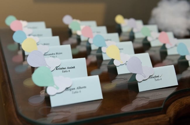 Hot Air Balloon Place Cards