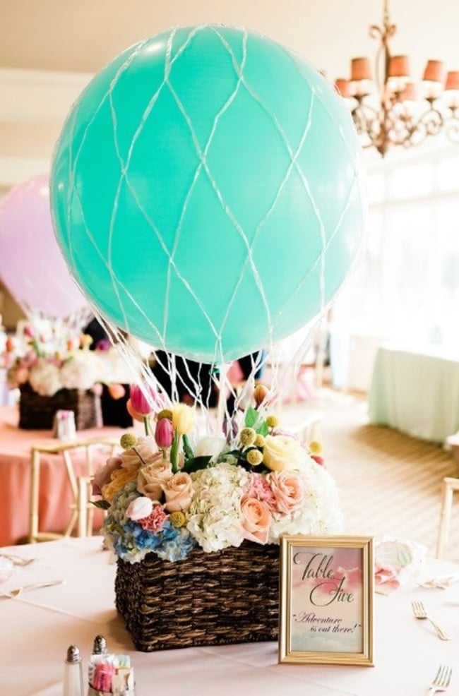 Hot Air Balloon Flower Centerpiece