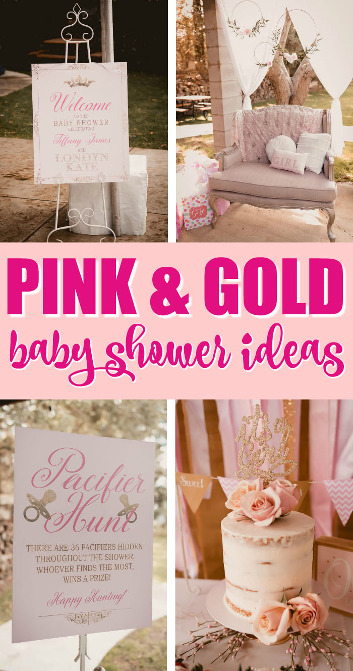 Pink and Gold Princess Baby Shower Ideas on Pretty My Party
