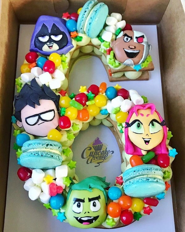 Teen Titans Cookie Cake