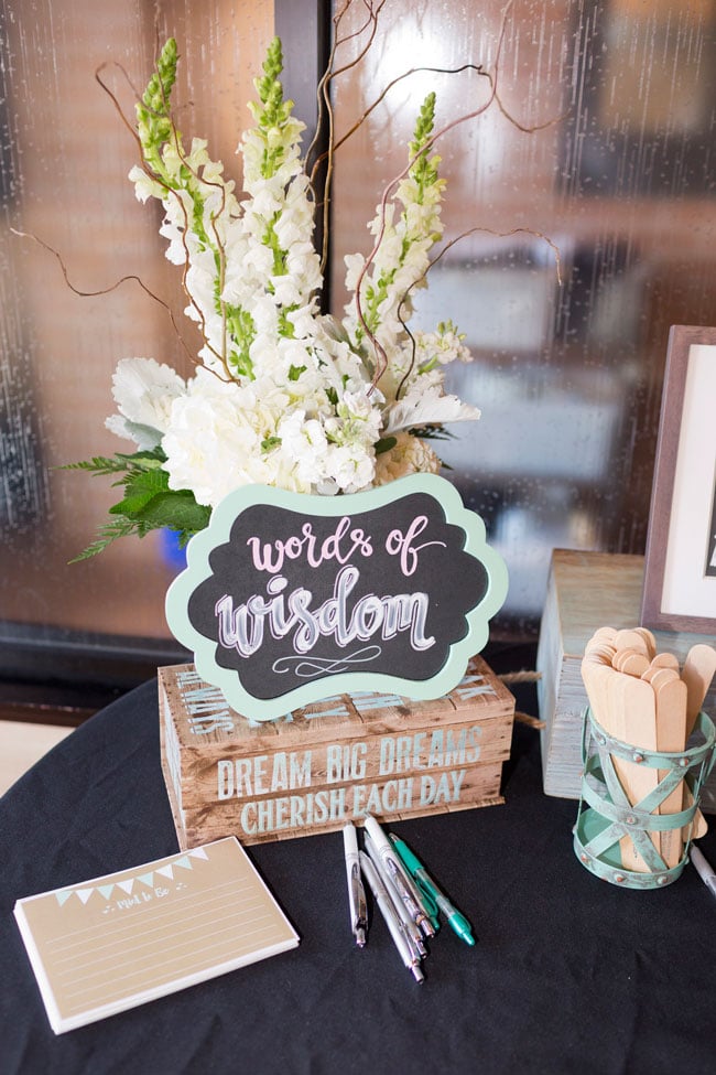 Mint To Be Bridal Shower Words of Wisdom