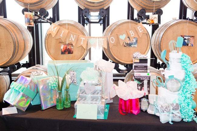 Mint To Be Bridal Shower Gift Table