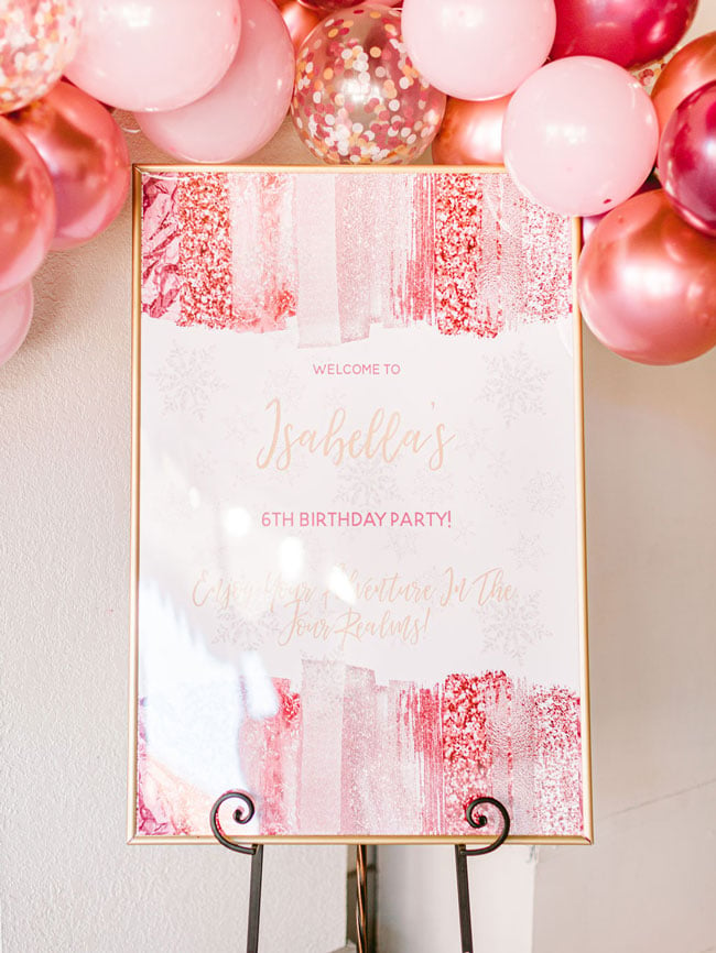 Pink Nutcracker Party Sign
