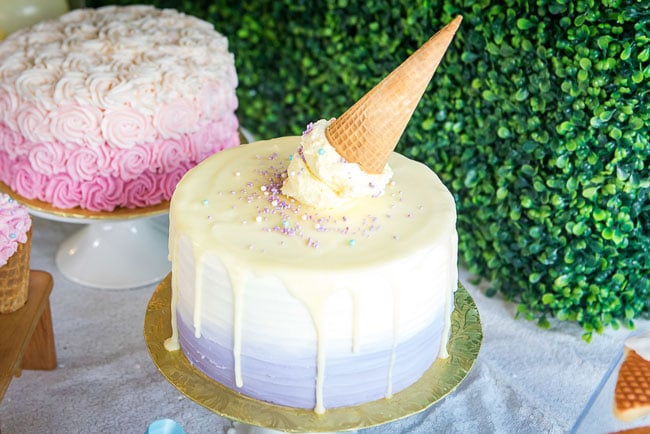 Ice Cream Bridal Shower Cake