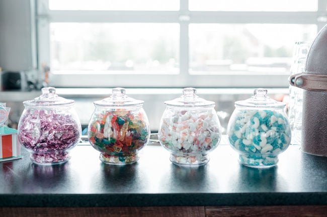 Candy in Candy Jars