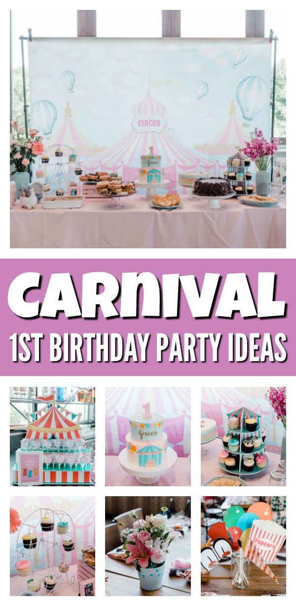 Carnival First Birthday Party on Pretty My Party