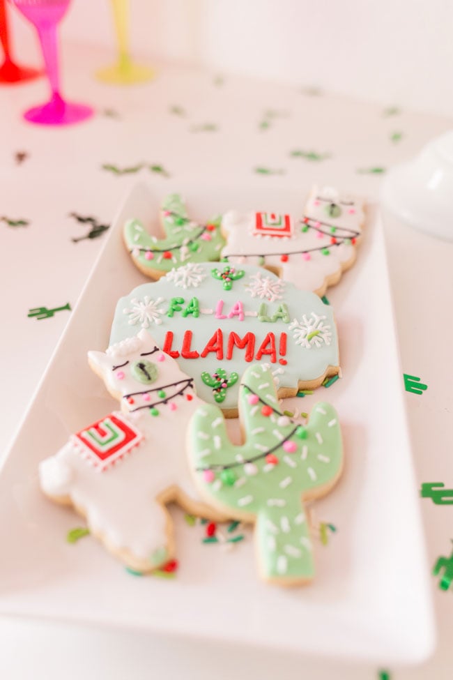 Llama and Cactus Cookies