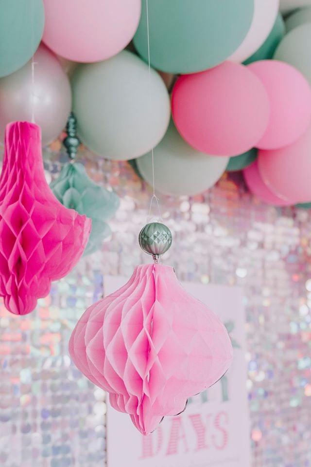 Pastel Holiday Party Decor