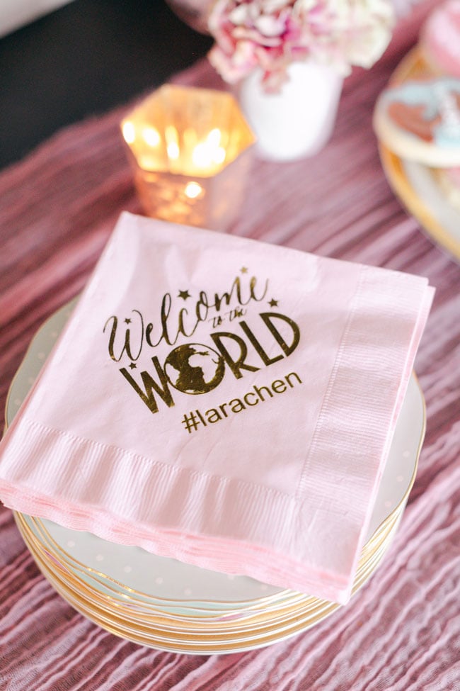Pink Welcome To The World Napkins