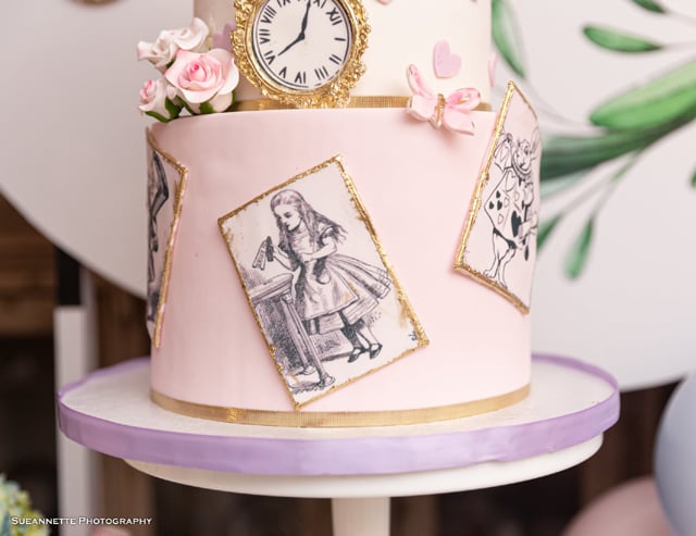 Alice In Wonderland Birthday Cake Design