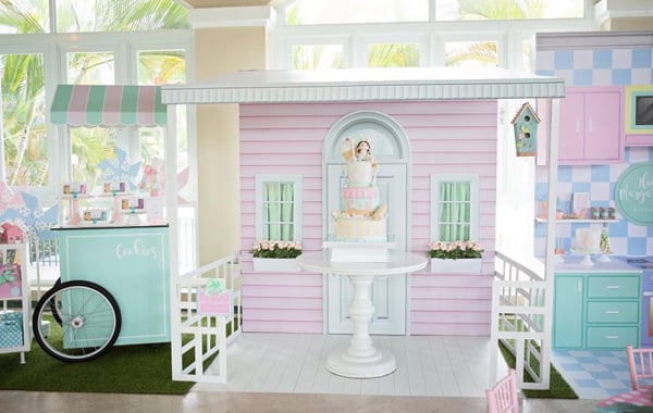 Pastel Dollhouse and Pastry Shop Party Ideas