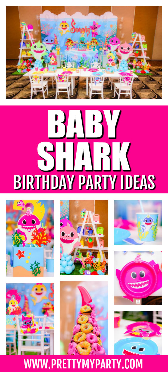 Colorful Baby Shark Birthday Party on Pretty My Party