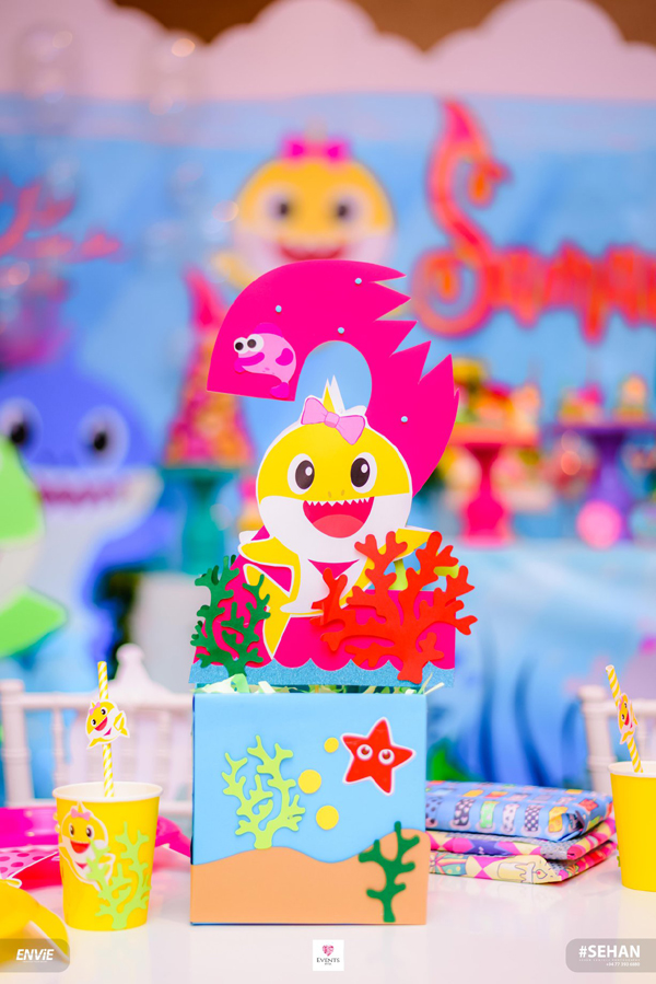 Colorful Baby Shark Birthday Party - Pretty My Party