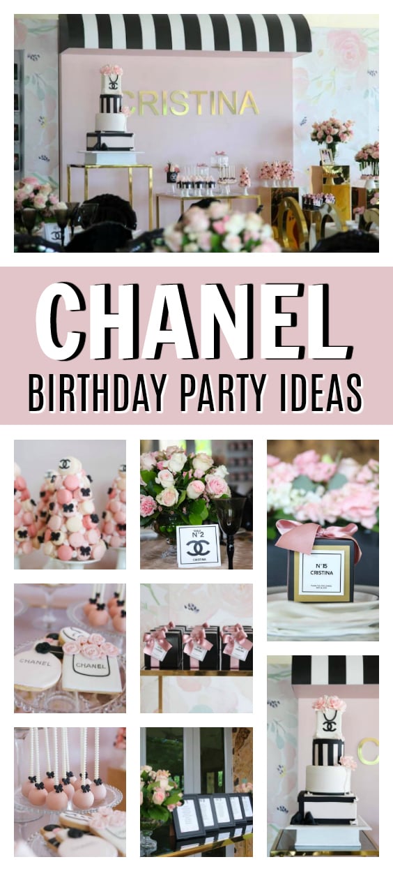 Chanel  Coco chanel birthday party, Chanel birthday party, Chanel party