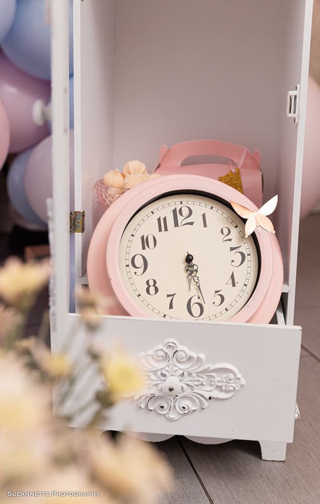 Pink Clock Decoration