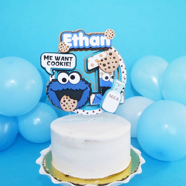 Cookie Monster Cake Topper