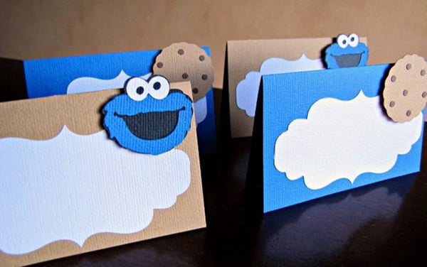 Cookie Monster Food Tent Cards
