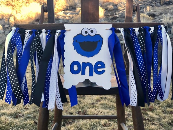 Cookie Monster High Chair Banner