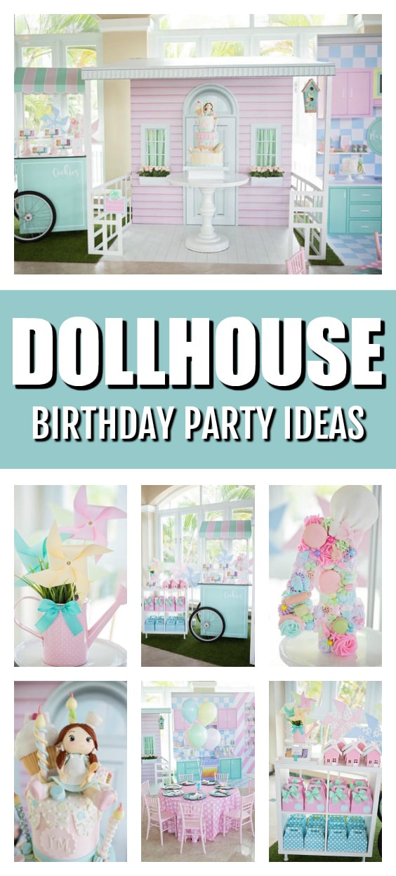 Pastel Dollhouse Themed Birthday Party on Pretty My Party