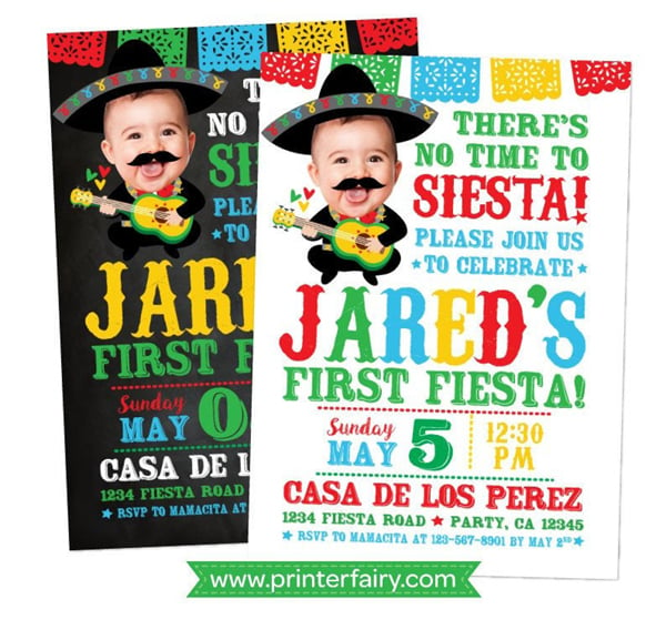 Fiesta 1st Birthday Invitation